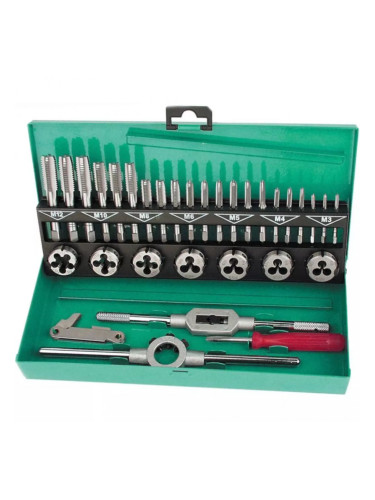 Brüder Mannesmann Комплект от 32 части метчици и плашки М3-М12 53250