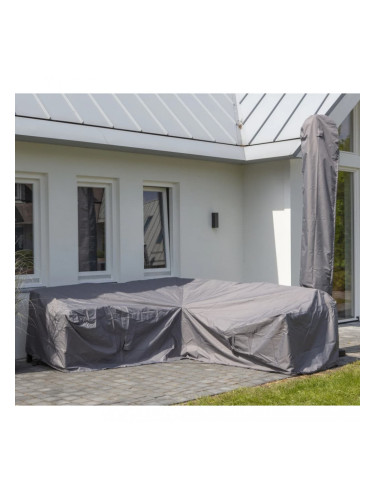 Madison Покривало за градински мебели, 270x210x90 см, ляв ъгъл, сиво