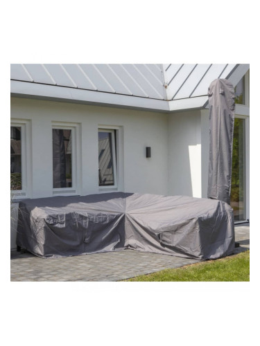 Madison Покривало за градински мебели, 270x210x90 см, десен ъгъл, сиво