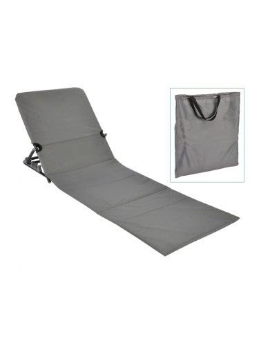 HI Сгъваема плажна постелка, PVC, сива