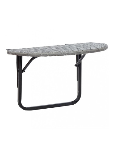 Sonata Балконска маса, сива, 60x60x50 см, полиратан