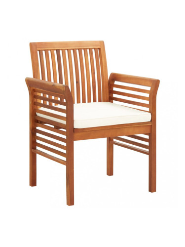 Sonata Градински трапезен стол с възглавница, акация масив