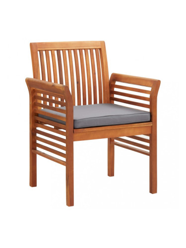 Sonata Градински трапезен стол с възглавница, акация масив