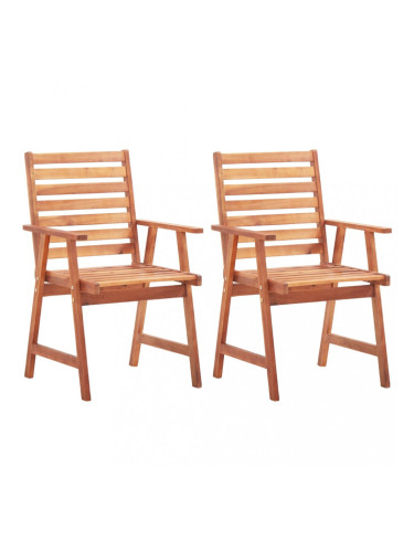 Sonata Градински трапезни столове, 2 бр, акация масив