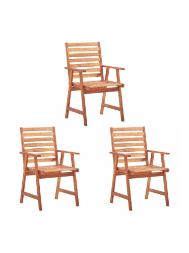 Sonata Градински трапезни столове, 3 бр, акация масив