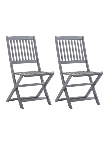 Sonata Сгъваеми градински столове, 2 бр, акация масив