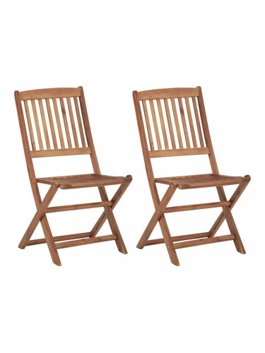 Sonata Сгъваеми градински столове, 2 бр, акация масив