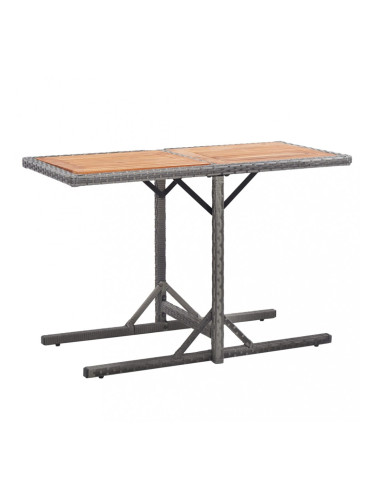 Sonata Градинска маса, антрацит, полиратан и акация масив