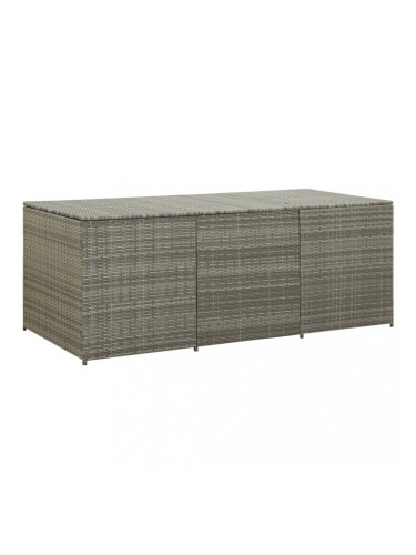 Sonata Градински сандък за съхранение, полиратан, 180x90x75 см, сив