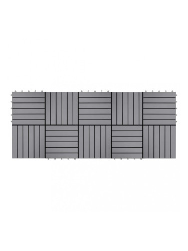 Sonata Декинг плочки, 10 бр, промито сиво, 30х30 см, акация масив