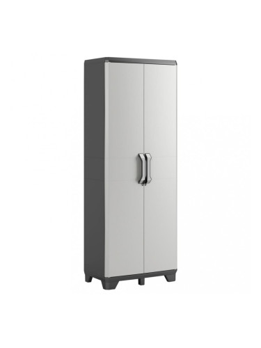 Keter Висок шкаф Gear, черно и сиво, 68x39x182 см