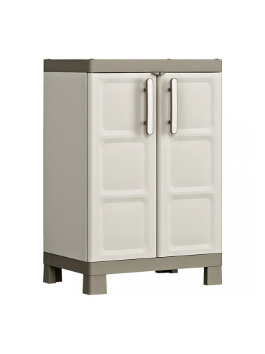 Keter Нисък шкаф Excellence, бежово и таупе, 65x45x97 см