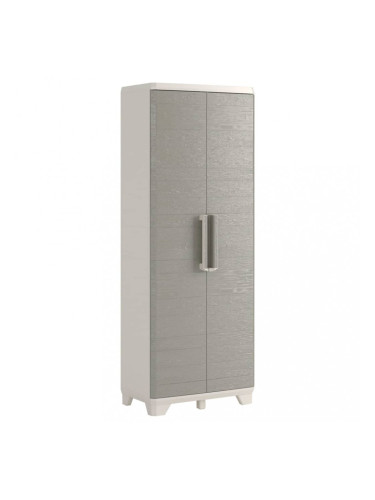 Keter Висок шкаф Wood Grain, кремаво и таупе, 68x39x182 см