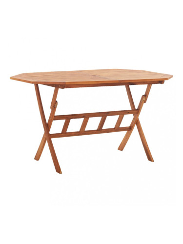 Sonata Сгъваема градинска маса, 135x85x75 см, акация масив