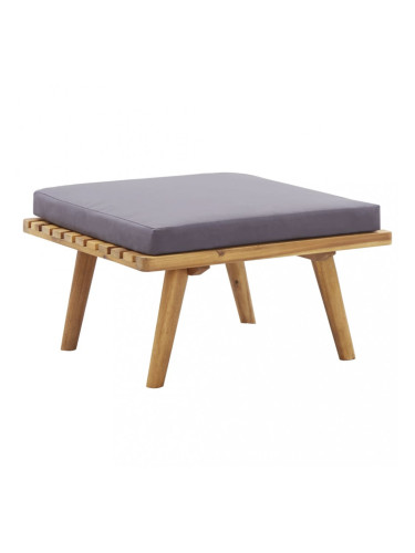 Sonata Градинска табуретка с възглавница, 60x60x29 см, акация масив