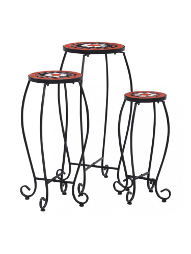 Sonata Мозаечни маси, 3 бр, теракота и бяла керамика