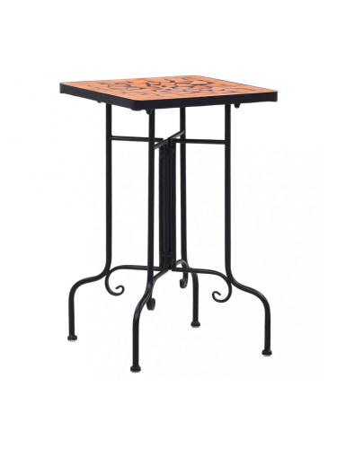 Sonata Мозаечна странична маса, цвят теракота, керамика