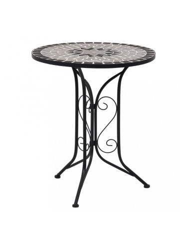 Sonata Мозаечна бистро маса, сива, 61 см, керамика