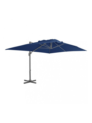 Sonata Градински чадър чупещо рамо с алуминиев прът 4x3 м морскосин