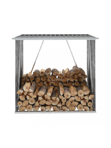 Sonata Навес за дърва, поцинкована стомана, 163x83x154 см, антрацит