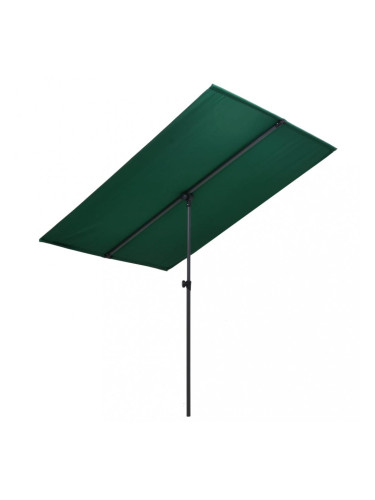 Sonata Градински чадър с алуминиев прът, 180x130 см, зелен