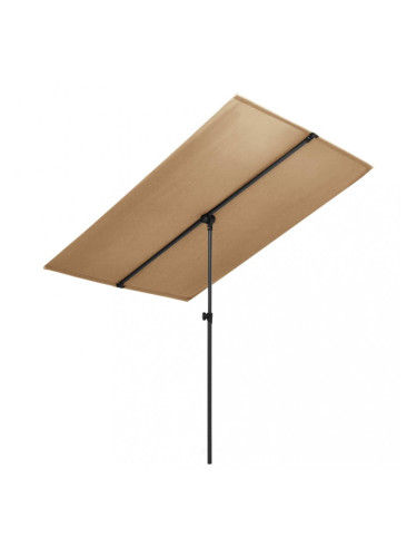 Sonata Градински чадър с алуминиев прът, 180x130 см, таупе