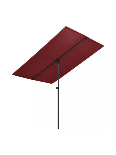 Sonata Градински чадър с алуминиев прът, 180x130 см, бордо червен