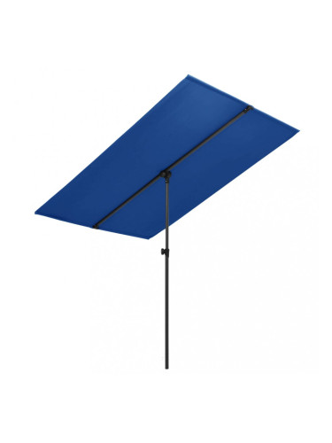 Sonata Градински чадър с алуминиев прът, 180x130 см, лазурносин