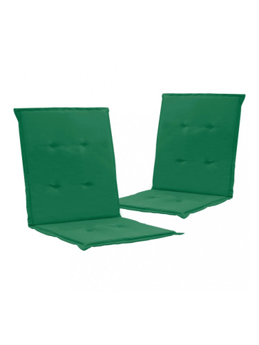 Sonata Възглавници за градински столове, 2 бр, зелени, 100x50x3 см