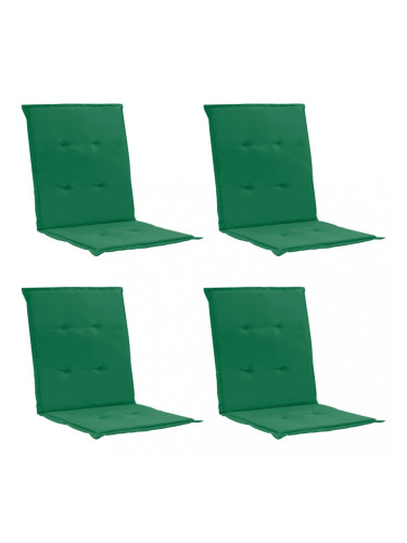 Sonata Възглавници за градински столове, 4 бр, зелени, 100x50x3 см