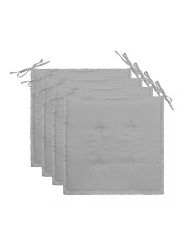 Sonata Възглавници за градински столове, 4 бр, сиви, 40x40x3 см