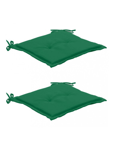 Sonata Възглавници за градински столове, 2 бр, зелени, 50x50x3 см