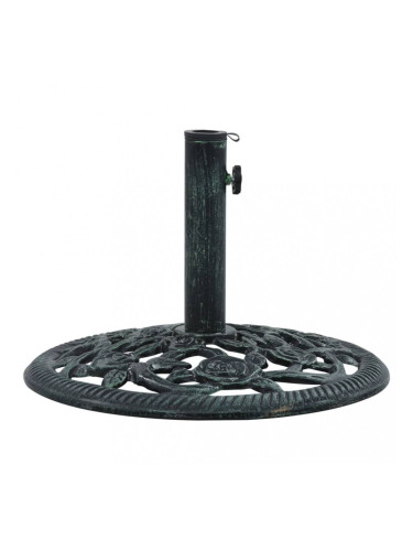 Sonata Поставка за чадър, зелена, 9 кг, 40 см, чугун