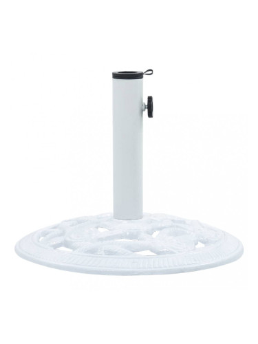 Sonata Поставка за чадър, бяла, 9 кг, 40 см, чугун