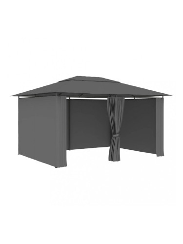 Sonata Градинска шатра със завеси, 4x3 м, антрацит
