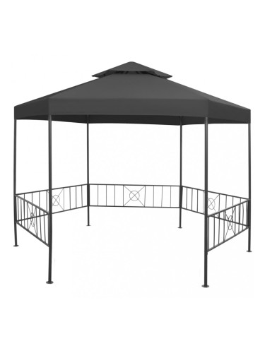 Sonata Градинска беседка, 323x275x265 см, антрацит