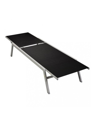 Sonata Шезлонг, стомана и textilene, черен