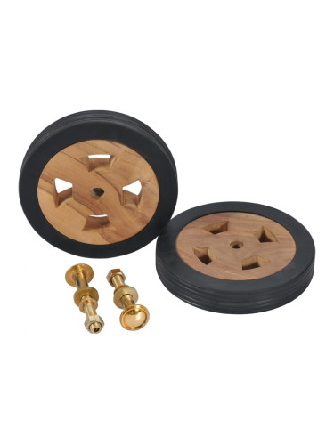 Sonata Резервни колела за шезлонг, 2 бр, тиково дърво масив