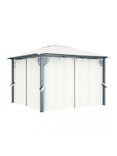 Sonata Шатра със завеси, 300x300 см, кремава, алуминий