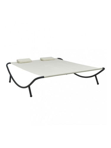 Sonata Градинско лаундж легло, текстил, кремаво