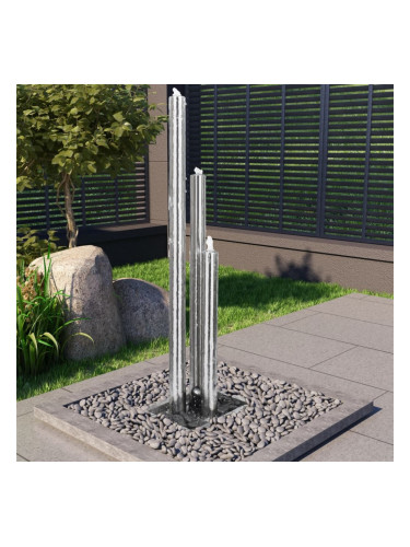 Sonata Градински фонтан, сребрист, 48x34x153 см, неръждаема стомана