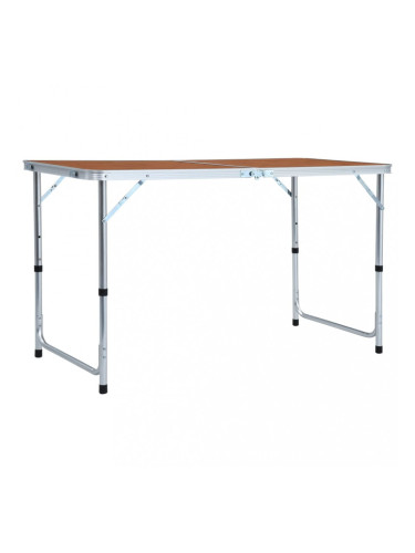 Sonata Сгъваема къмпинг маса, алуминий, 120x60 см