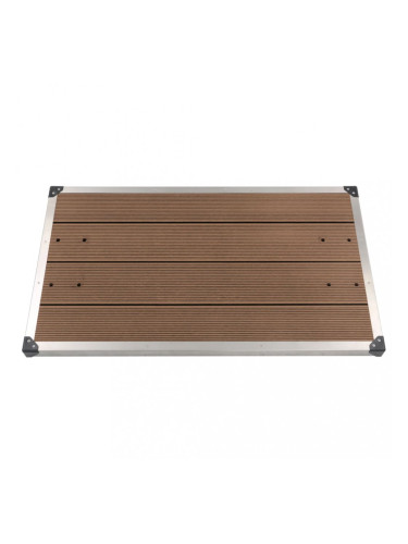 Sonata Градинско душ корито WPC неръждаема стомана 110x62 см кафяво