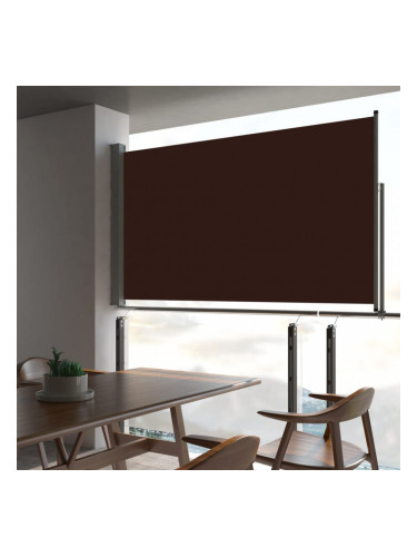 Sonata Прибираща се дворна странична тента, 140х300 см, кафява