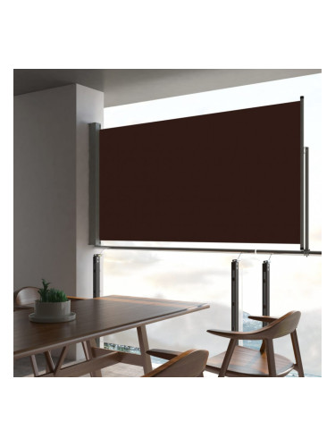 Sonata Прибираща се дворна странична тента, 160x300 см, кафява