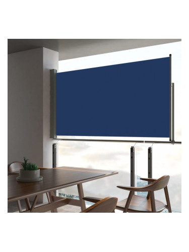 Sonata Прибираща се дворна странична тента, 160x300 см, синя