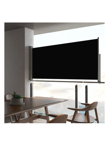 Sonata Прибираща се дворна странична тента, 60x300 см, черна