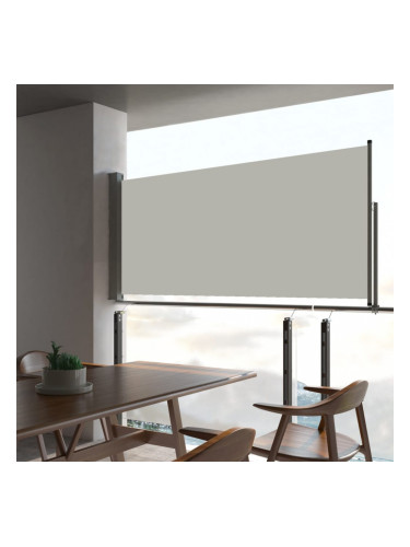 Sonata Прибираща се дворна странична тента, 60x300 см, кремава