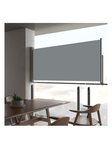 Sonata Прибираща се дворна странична тента, 60x300 см, сива