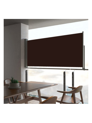 Sonata Прибираща се дворна странична тента, 60x300 см, кафява